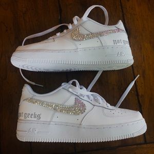 New Nike Air Force 1s (Custom with Rhinestones)